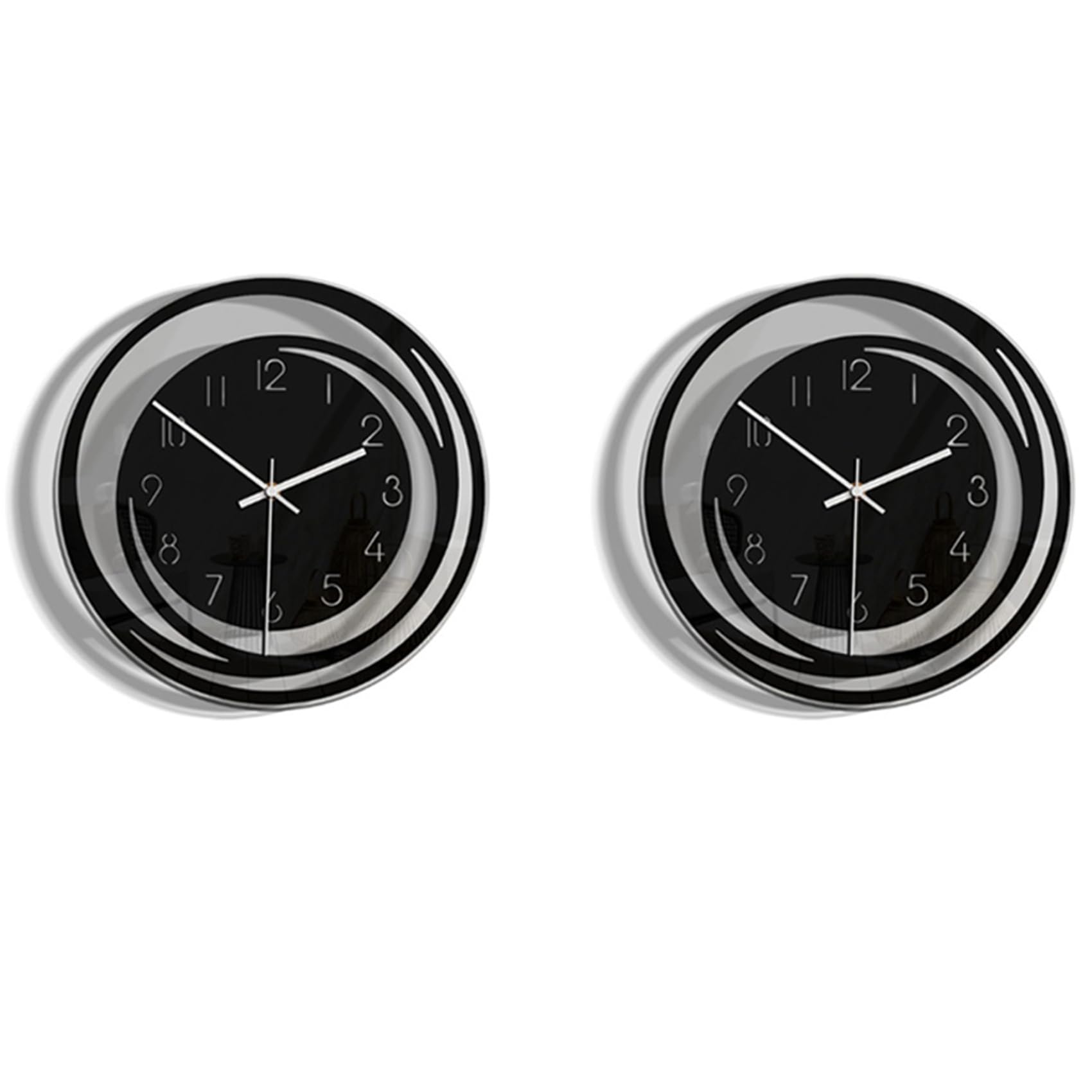 Hndhbfgrt 2X Room Decoration Acrylic Wall Clock Explosion Models Minimalist Nordic Style Transparent Clock