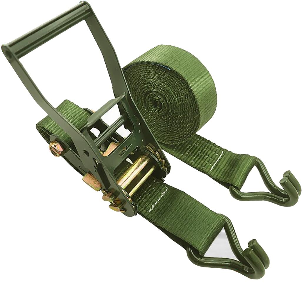 1/2/3 Set 3,3–82 Fuß Lange, 2 Zoll breite Hochleistungs-Ratschengurte, Zurrgurte mit J-Haken for LKW, Anhänger, Motorräder und Fracht(1set,15mx5cm/49.2'x2)