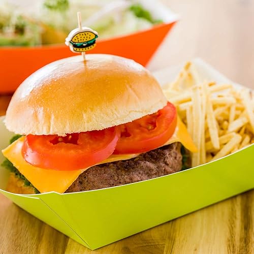 Vista 77 de Restaurantware Papel de periódico Bio Boat - 3" x 2" x 1" - Caja de 50 unidades Newsprint