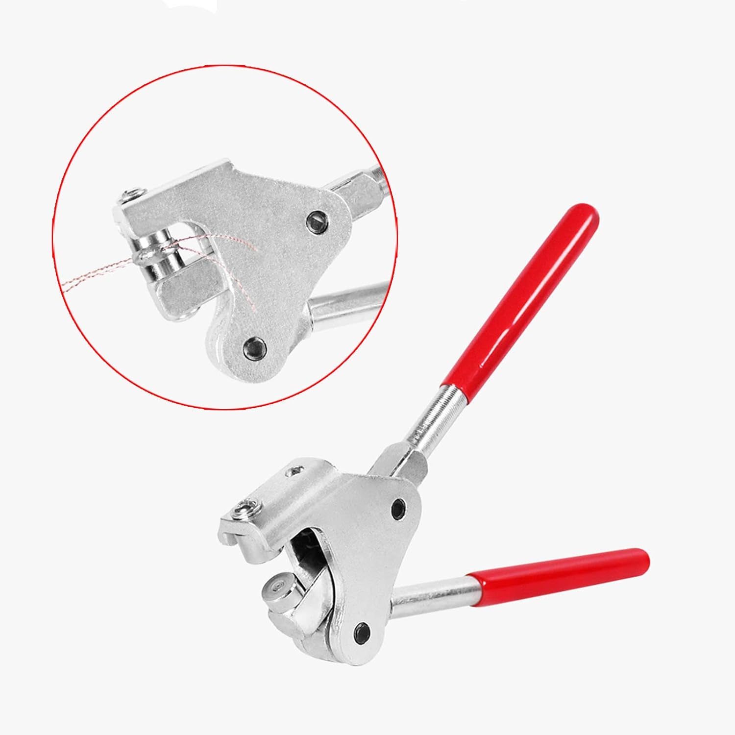 6.5 inch Sealing Pliers Security Plastic 0.39 inch Crimping Range Coated Red Handle Lead Seal Electric Meter