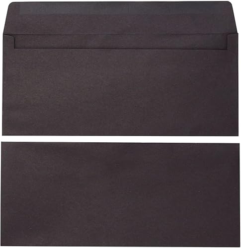 Miniatura 9 de Juvale Sobres negros Sobres de cartas a granel para correos personales y comerciales Solapa cuadrada y sello engomado Paquete de 100 unidades