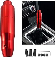 UGSHY Alloy Gear Shift Knob Red - Universal 1.37x5.7" Automatic Shifter Head, Anti-Slip Car Shift Lever Decor
