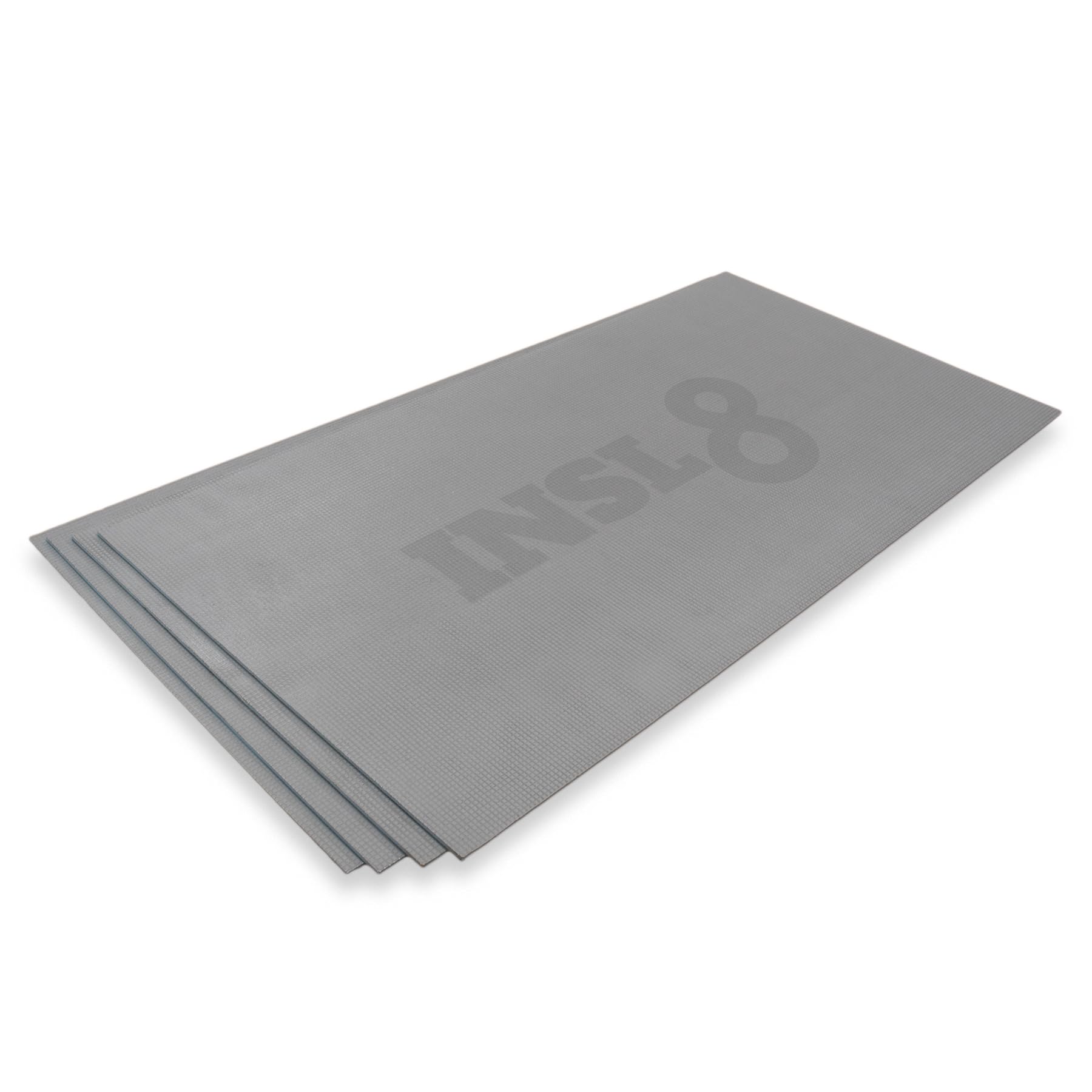 Insl8 Grey Tile Backer Boards 1200X600mm - Lightweight, Waterproof And Durable Tiling Substrate For Bathroom, Kitchen And Wetroom - Easy To Install, Ideal For Underfloor Heating, Made Of Polystyrene, 12Mm