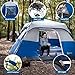 BeyondHOME 6 Person Instant Cabin Tent, 60 Sec Setup Family Camping Tent, Waterproof & Windproof Tent with Top Rainfly, Upgraded Ventilation System, for Car Camping Outdoor, Sky Blue