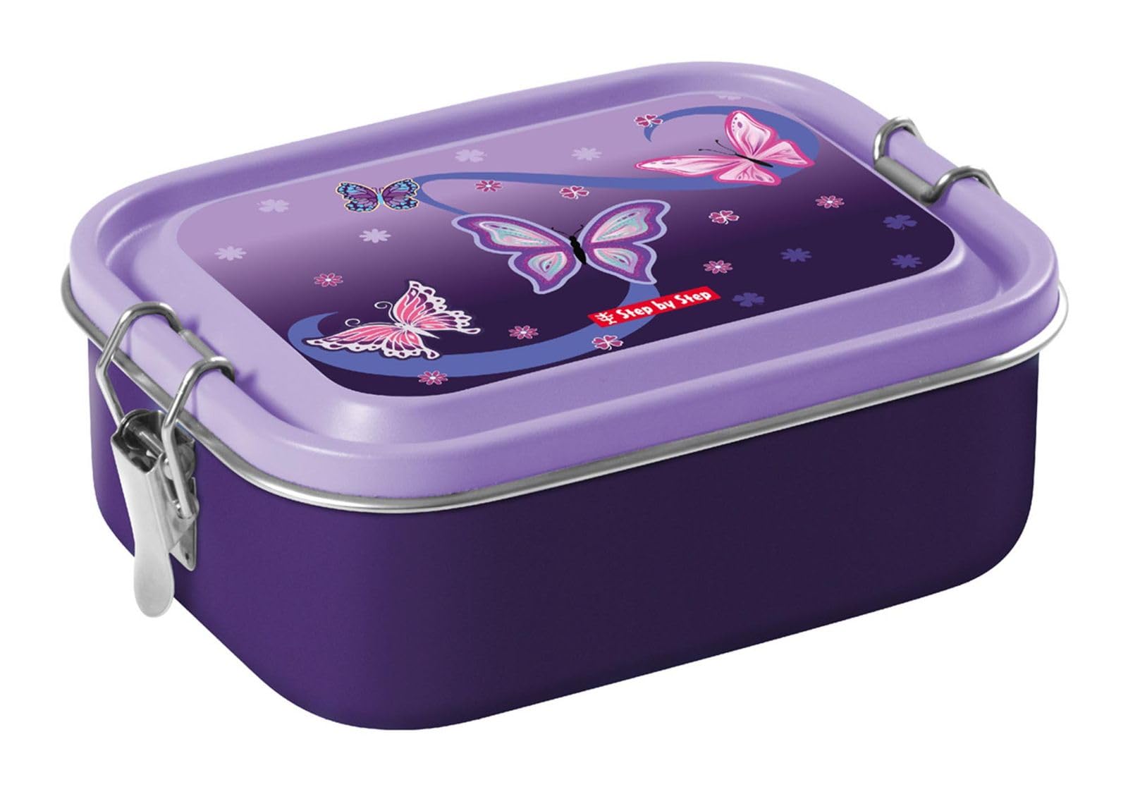 Step by Step Lunchbox Stainless Steel Sweet Butterfly violett
