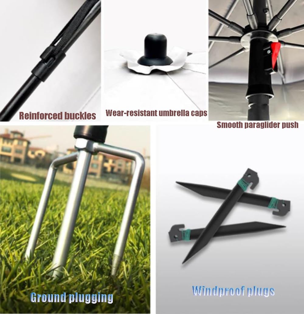 Ombrellone da spiaggia antivento portatile, parasole, riparo per la pesca, gazebo per patio, giardino, piscina, cortile