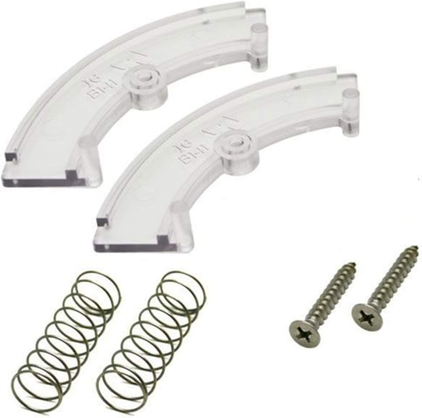 KastLite Post Top Fitter Hardware Kit | Clear Outdoor Post Top Fitter Wing Clamps | Includes 2 Clamps, 2 Screws & 2 Springs