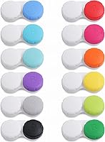 DEWSENSI 12 Pack Colorful Contact Lens Cases - Leakproof L/R Marked Holders for Travel, Storage & Daily Use