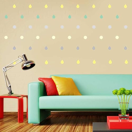 Gotas & Dots Kit de calcomanía decorativo para pared – adhesivo decorativo para pared moderna por chromantics