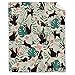 BUYYET Floral Cat Fleece Flannel Gift Blanket Lightweight Soft Throw Blanket Cute Cozy Blanket for Bed Couch Travel Outdoor 30'x 40' for Baby/Pets