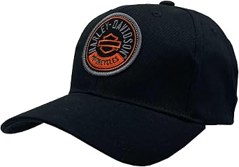 Harley-Davidson Mens Absorb Bar & Shield Stretch Fit Baseball Cap - Black
