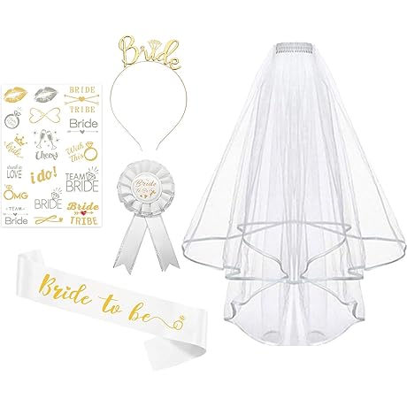 Complete Bridal Shower Sash & Accessories Kit