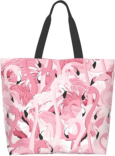 Bolsa de lona grande para mujer, bolsa de hombro casual, reutilizable, multiusos, bolsa de compras para exteriores