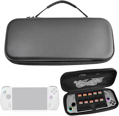 ZORBES® Carrying Case for Rog Ally & Accessories,Portable Handbag for Rog Ally,EVA Carrying Case with 10 Games Cartridges Slot Waterproof Protective Storage Bag Travel Console Organizer