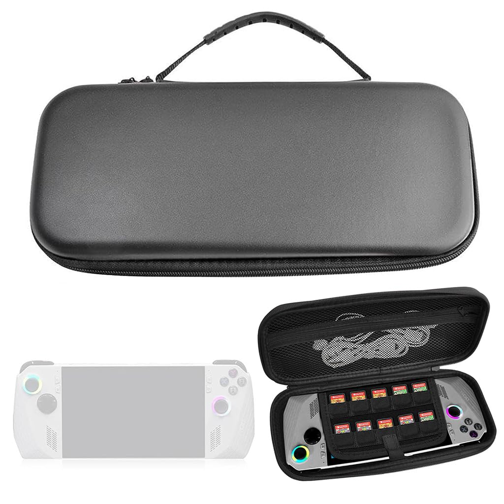 Carrying Case for Rog Ally & Accessories, Portable Handbag for Rog Ally, EVA Carrying Case with 10 Games Cartridges Slot Waterproof Protective Storage Bag Travel Case for Rog Ally Console Organizer-image-41