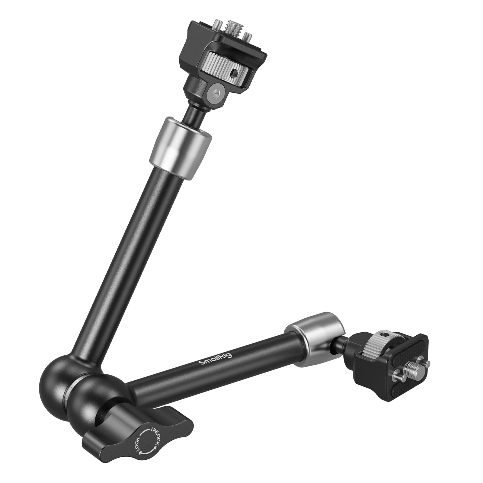 SMALLRIG 11'' Braccio Magico con viti da 1/4"-20 e Perni a Molla, Capacità di Carico 1,5kg, Doppia Testa Sferica 360°, Design Antiscivolo per Fotocamere/ Luci/ Monitor/ Microfoni/ Telefoni - 5309