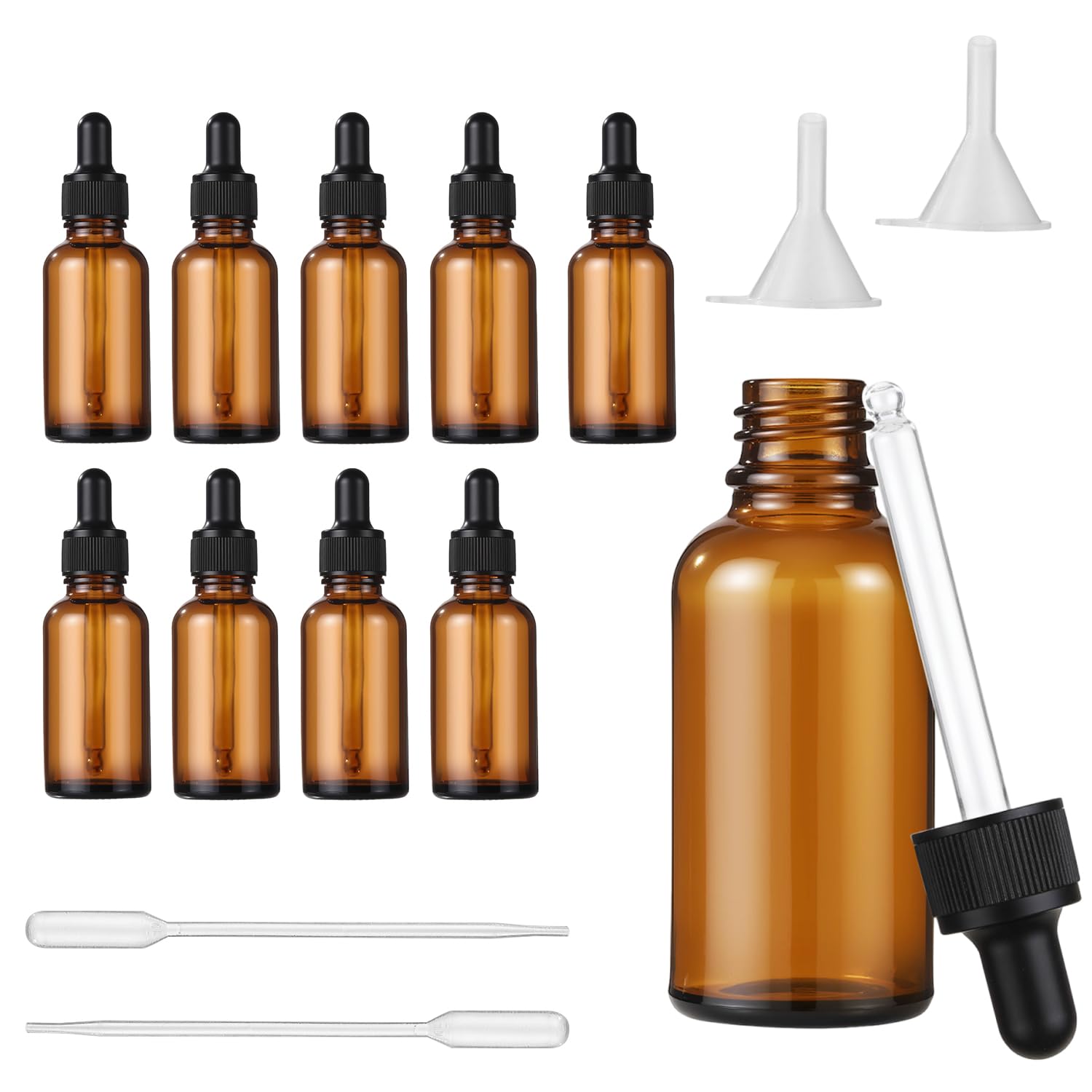 Yizhao Blu Bottiglie Contagocce Vetro 30ML, con Pipette Contagocce
