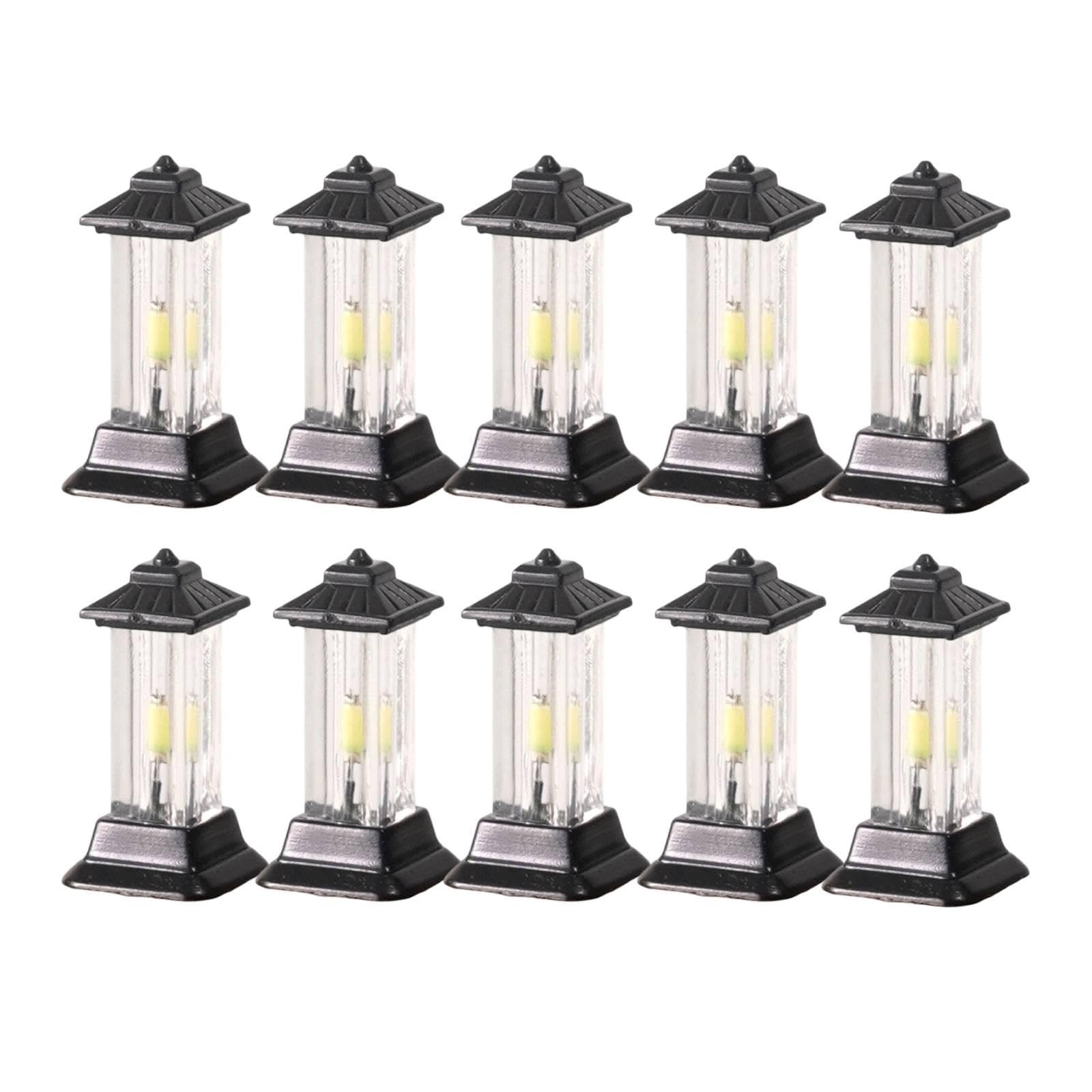 10x 1:100 Outdoor Lawn Pathway Light for Micro Landscape Role Play Handcraft White Light-image-45