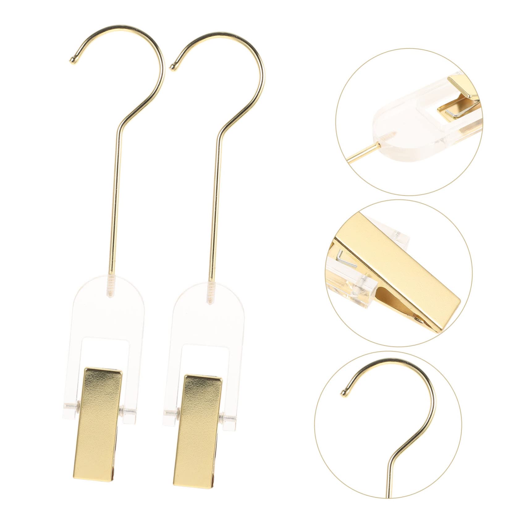 Alipis 3 Sets Hochleistungs-kleiderbügel Für Den Schrank Stiefel-kleiderbügel-Clips Verstellbare Hosen-Clips Aus Metall Platzsparende Hängeklammern Für Wäsche 2 Stück * 3