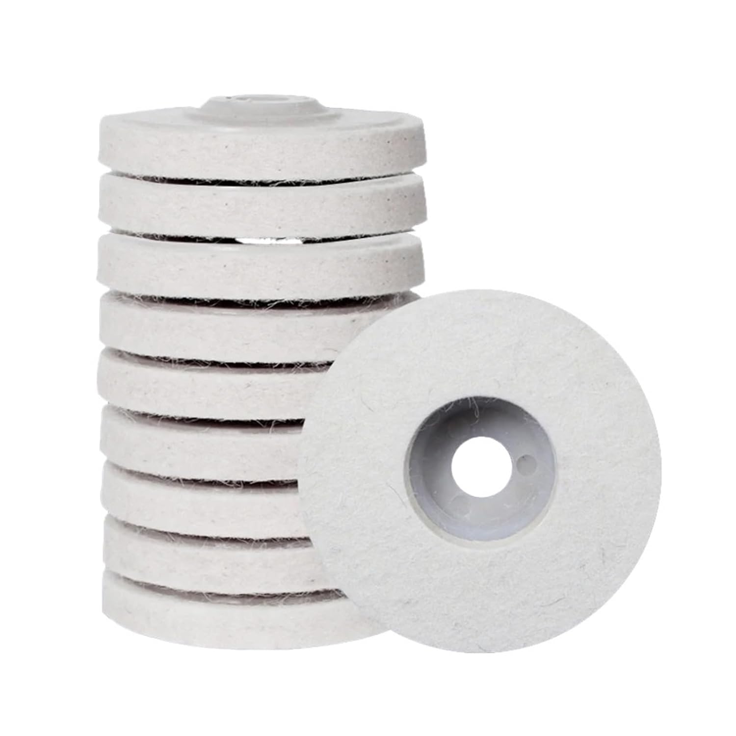 4 Inch Wool Felt Polishing Disc Buffing Pads for Angle Grinder Cleaning Wheel Metal 100mm X 16mm Abrasive Tool(10PCS)