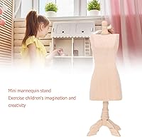 Vista 4 de Forma de vestido de muñeca, forma de vestido en miniatura, maniquí de casa de muñecas, vestido de tela, soporte de soporte para muñeca, ropa