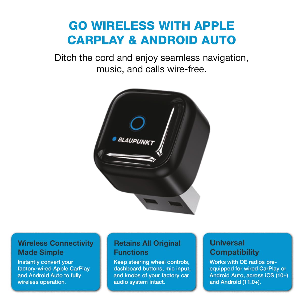 Blaupunkt Wireless CarPlay & Android Auto Receiver -2
