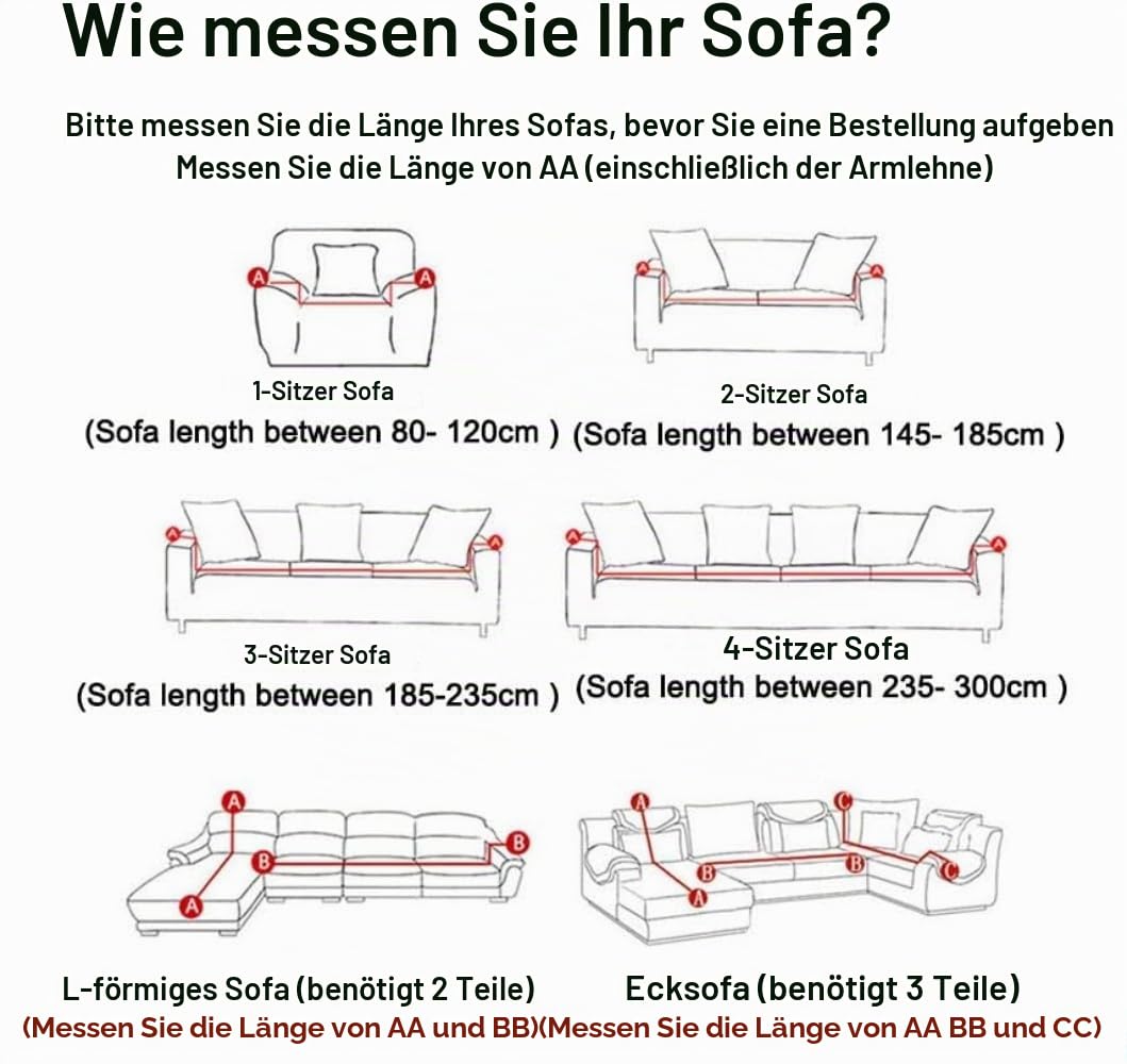 Sofabezug l Form, Sofaschoner für Wohnzimmer, Bequemer Stoff, rutschfest, pillingfrei, maschinenwaschbar, Passend für die meisten modularen Sofas,Matcha Green,2 Seater 145-190cm