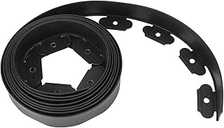 No Dig Landscape Edging Kit, PE Garden Edging Border for Landscaping Flower Landscape Edging With 30 Spikes for Lawn, Flower Garden, Grass (Black)