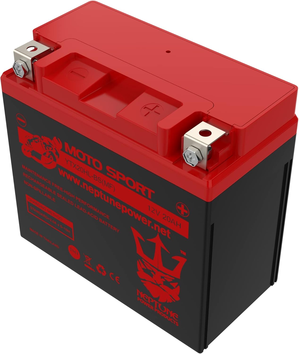 Brand Professional Replacement For Energizer TX20HL AGM Motorcycle and Atv 12V Battery, 330 Cold Cranking Amps and 18 Ahr. Replaces: YTX20L-BS
