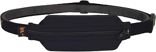 SPIbelt Diabetic Running Belt: No-Bounce Insulin Pump Holder, Adjustable 25-47" Waist, Discreet Expandable Pocket, Black