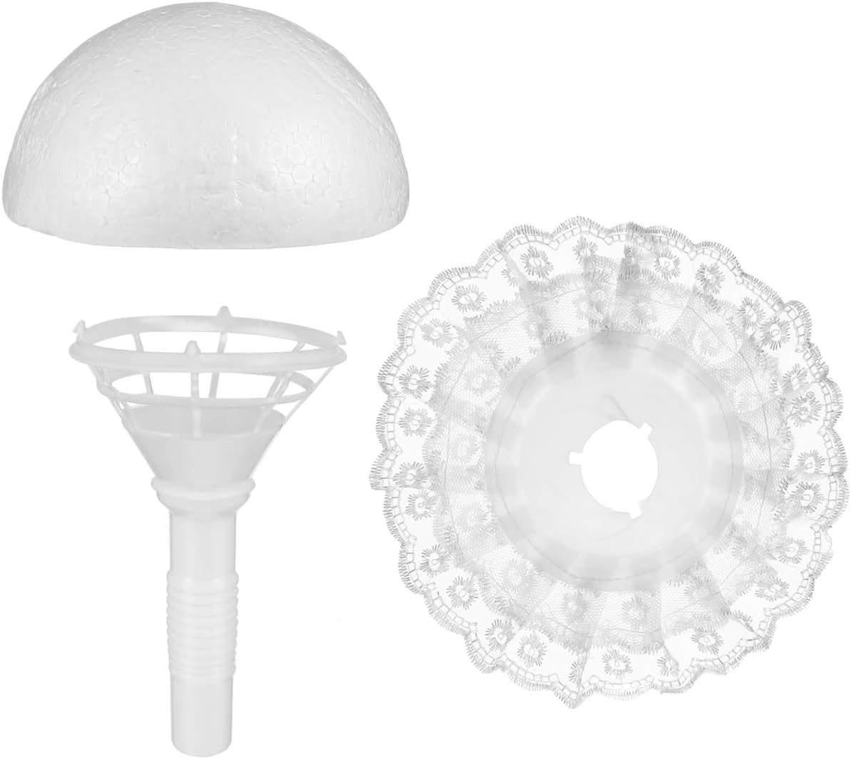 Toyvian Bridal Flower Bouquet Holder, Professional Wedding Bouquet Handle with Floral Foam for Fresh or Artificial Flowers Floral Arrangement Base for Bride Wedding Engagement