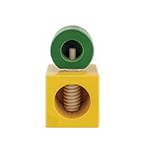 Alessi Twergi ES20 1 – Schiaccianoci di Design, in Legno di Faggio, con Impugnatura e Corpo Colorati, Finitura Laccata Lucida, Giallo e Verde