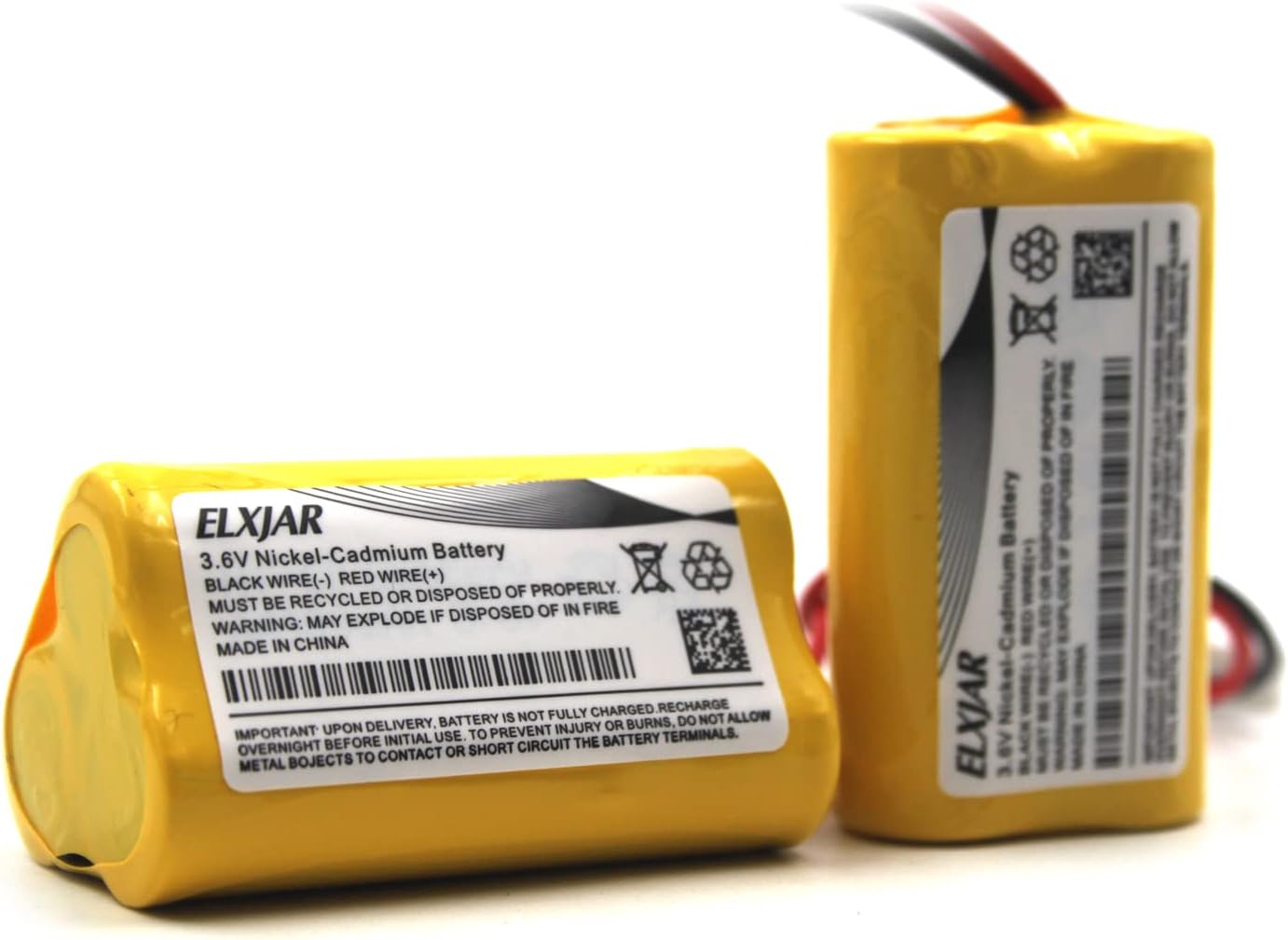 elxjar (5-Pack) 3.6V 800mAh Ni-CD AA Battery Replacement for Exitronix 10010037 Max Power B2-0031 Unitech LEDR-1 6200RP Dantona CUSTOM-318 Lowes 253799 Exit Sign Emergency Light