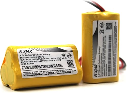 Miniatura 8 de elxjar Paquete de 5 baterías de repuesto para Exitronix 10010037 Max Power B2-0031 Unitech LEDR-1 6200RP Dantona CUSTOM-318 Lowes 253799 Luz de