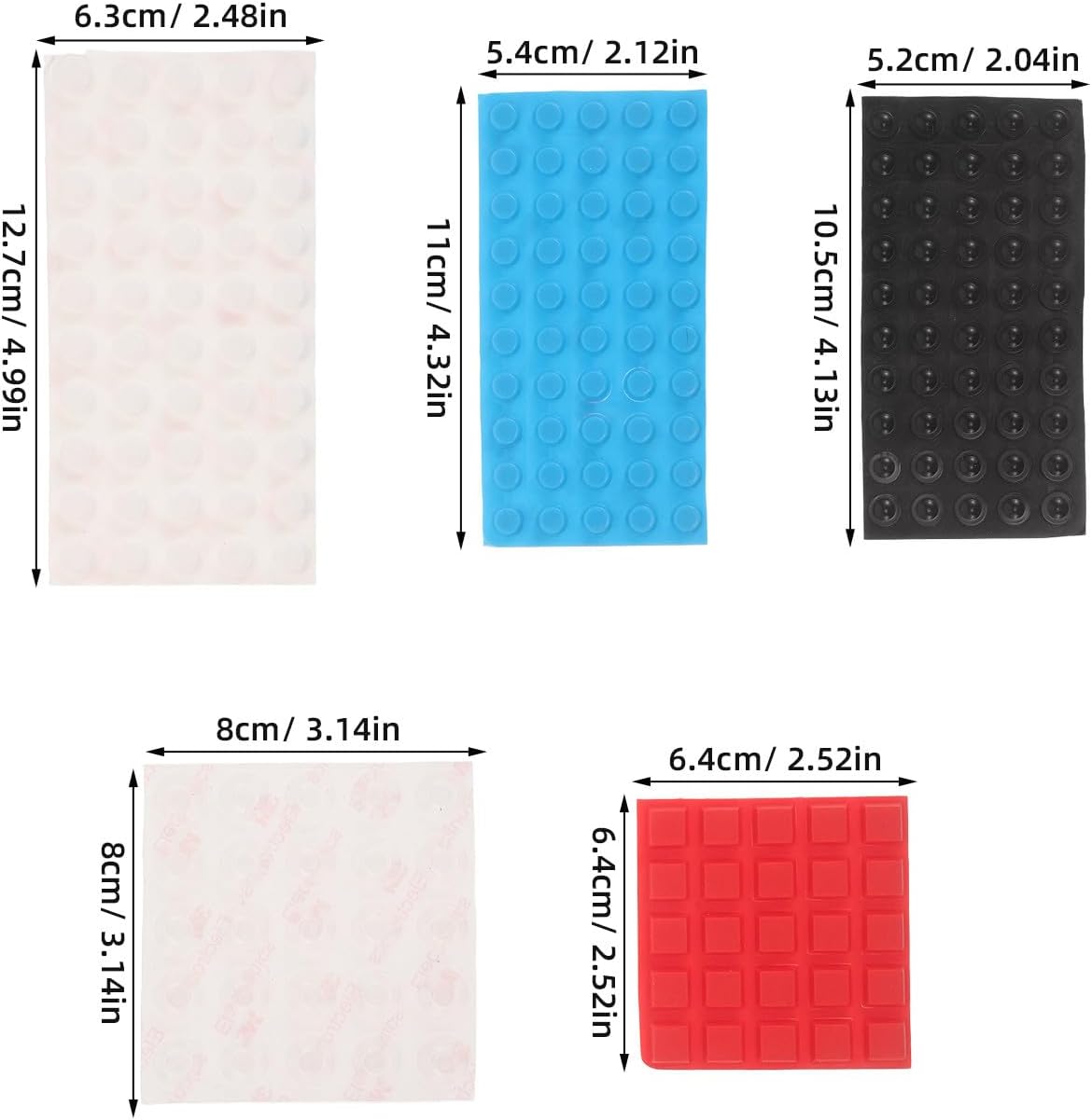 5 Sheets Bump Dots for Visually Impaired - Adhesive Silicone Braille Stickers Low Vision Aids Tactile Dots for Blind & Elderly, Assorted Sizes & Color