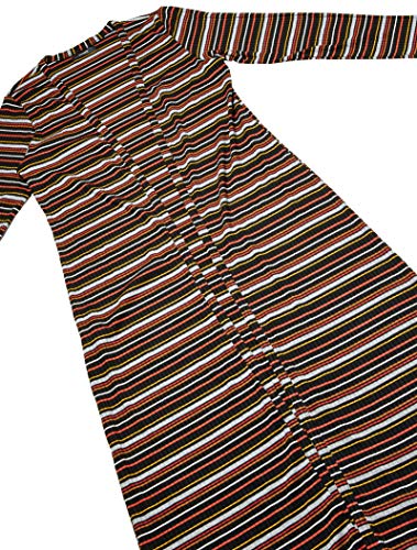 Sommer Casaco Listrado Feminino, M, Preto/Laranja/Amarelo