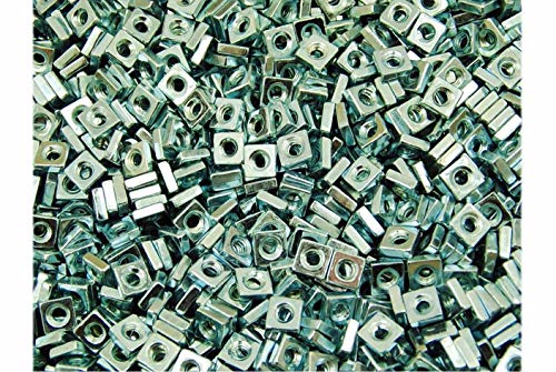 New Package of 2000 (pcs) Zinc Plated 10-24 Square Nut - #10 Coarse Machine Thread 3/8