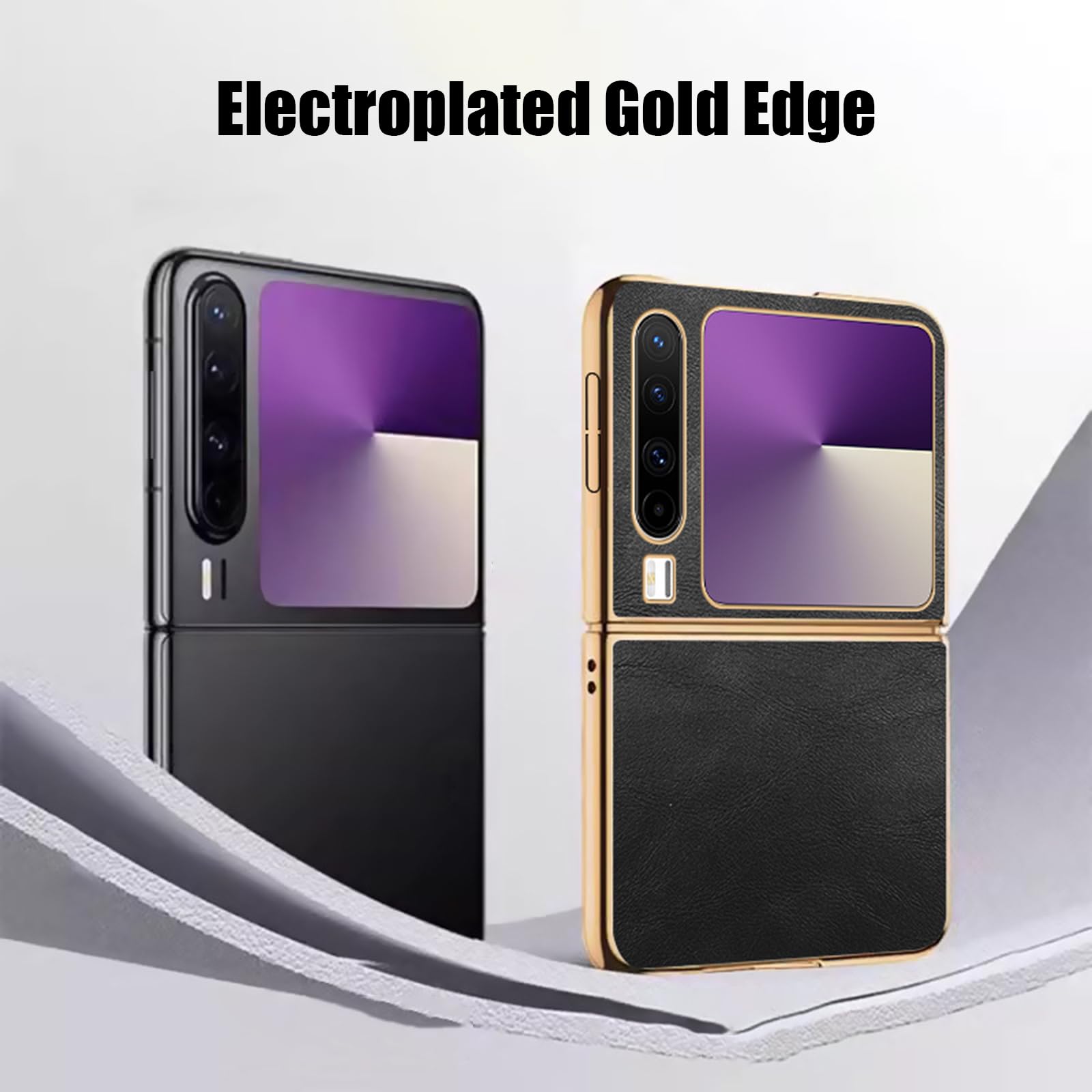 Ultra Mince Coque pour Huawei Pura X, Galvanoplastie Antichoc Etui Luxe Léger Minimaliste Cuir Housse,Rouge,PuraX