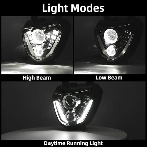 Miniatura 5 de Conjunto de faros delanteros LED de motocicleta para Yamaha MT-07 FZ-07 2014 2015 2016 2017 LED proyector con DRL luz de circulación diurna MT07