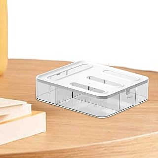 Genérico Ziplock Bag Organizer, Clear Storage Container, 12,4 x 10,9 x 3,22 tum Drawer Holder, Space Saving Design, Autentiskt material för matförvaring, påsar