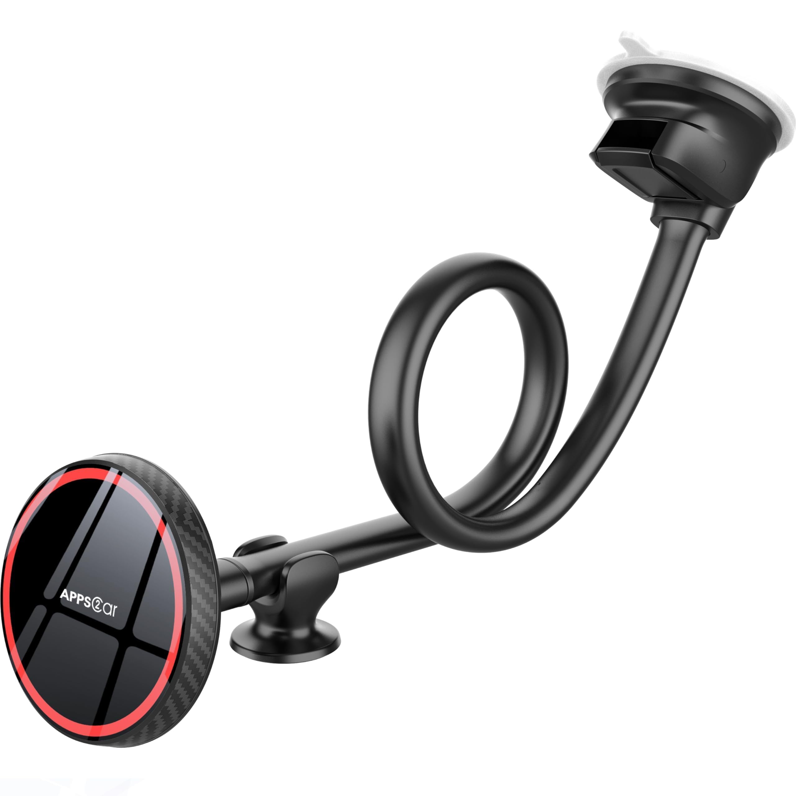 APPS2Car for Magsafe Car Mount Magnetic Phone Holder Upgraded 13-Inch Long Arm Suction Cup Windshield Mount fits iPhone