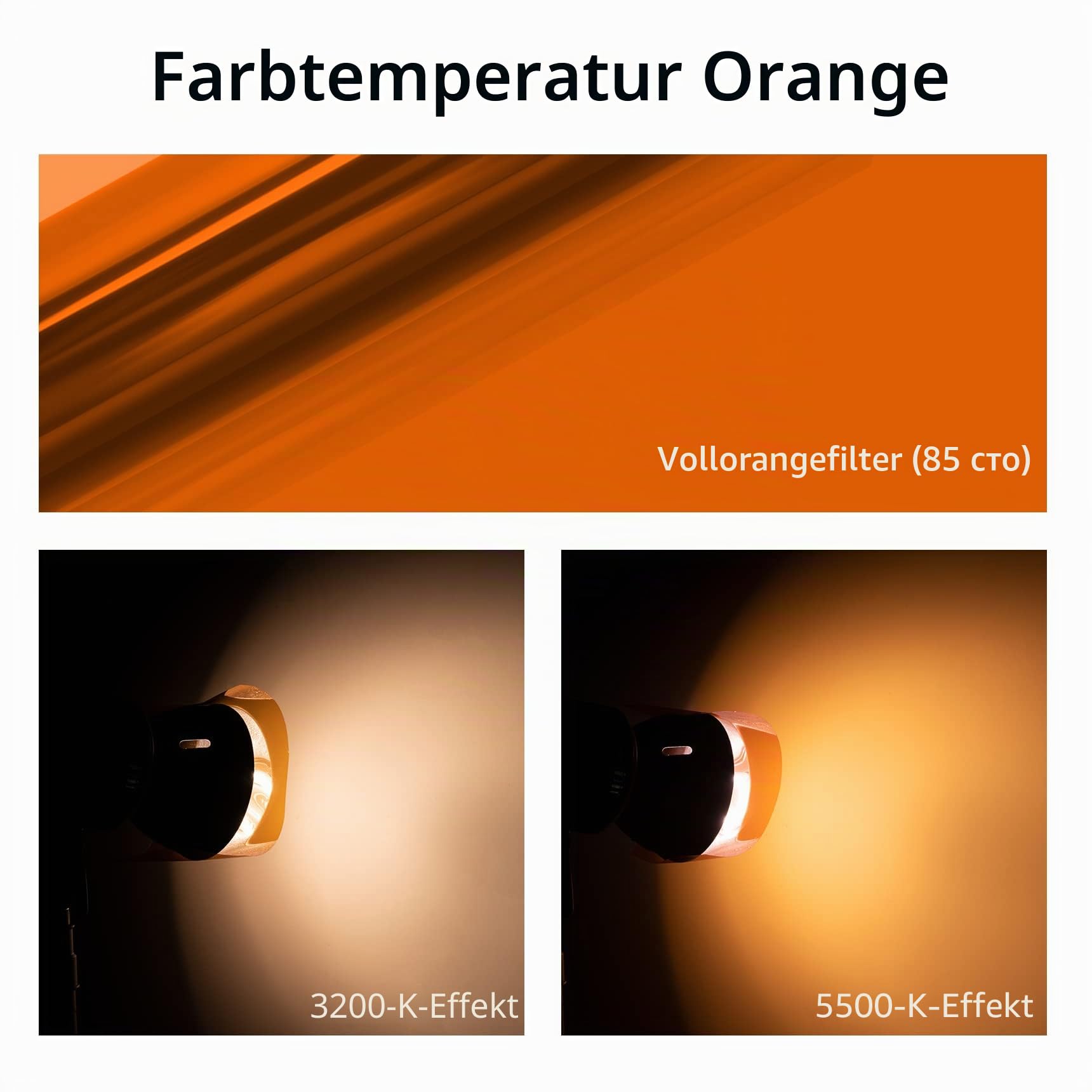 Selens 4PCS 40x50cm Beleuchtung Gelfilter CTO Flash Gel Orange Licht 4 Farbkorrektur Transparente Blätter Overlays für 800W Roter Kopf Scheinwerfer Strobe Licht Speedlite Fotografie Fotostudio