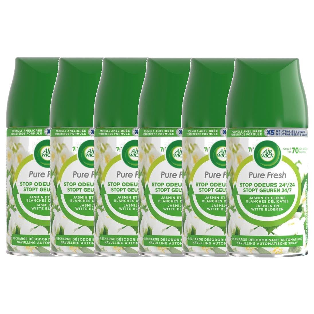 Air Wick Freshmatic Nachfüller Pure Fresh Jasmin, 6er Pack (6 x 250 ml)