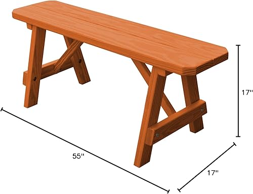 Miniatura 6 de Banco tradicional de pino tratado a presión de 2 pies, mancha gris