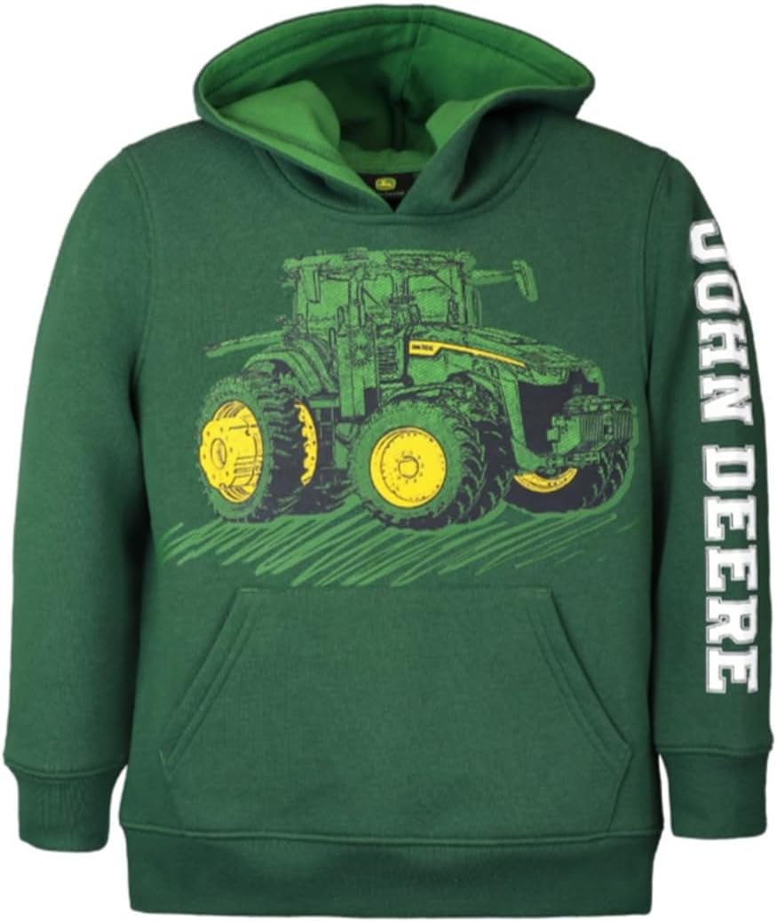 John Deere Dark Green Tractor Hoodie Sweatshirt Sizes 5, 6