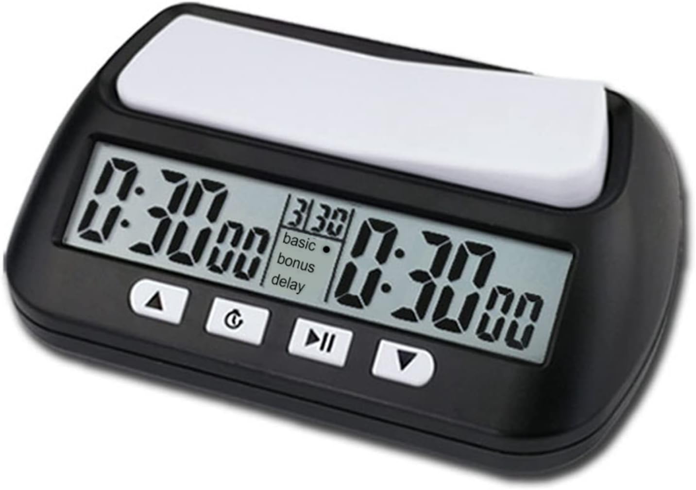 Digital Chess Timer with Audible Alarm Function, ABS Shell, Portable and Convenient, Multifunction Game Clock for Chess, and Checkers, YS 902 Black English Version