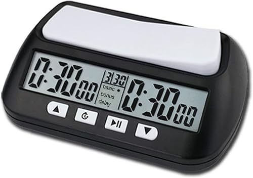 Miniatura 7 de Temporizador digital de ajedrez con función de alarma audible, temporizador de juego multifunción portátil