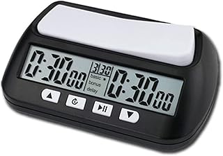 Chess Clock Digital Professional Chess Clock Timer with Alarm for Board Games Electronic Portable Count Up Down Timer with Basic,Delay and Positive Time Features