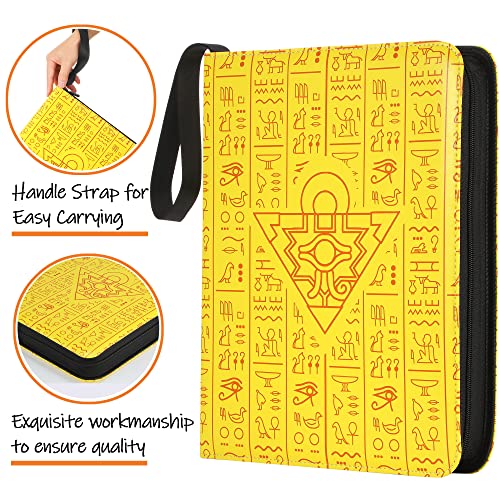 Image of D DACCKIT Binder Compatible with Yugioh Cards with Sleeves, 720 Card Holders Book Compatible with Yu-Gi-Oh Trading Cards - Card Collector Album with 40 Pcs 9-Pocket Pages