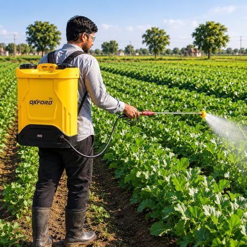Image of Tomahawk Oxford DOB-2008 20L Battery Operated Agricultural Sprayer | Double Motor, Dual Switch | 12V 12Ah Battery | Heavy-Duty Electric Sprayer with Long Lance & 4 Nozzles